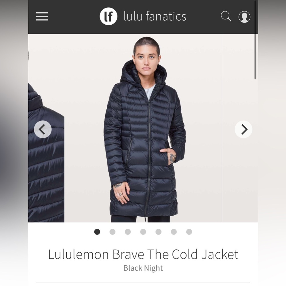 Lululemon Brave The Cold Jacket, size 6, Black Night (dark navy).  NWT.